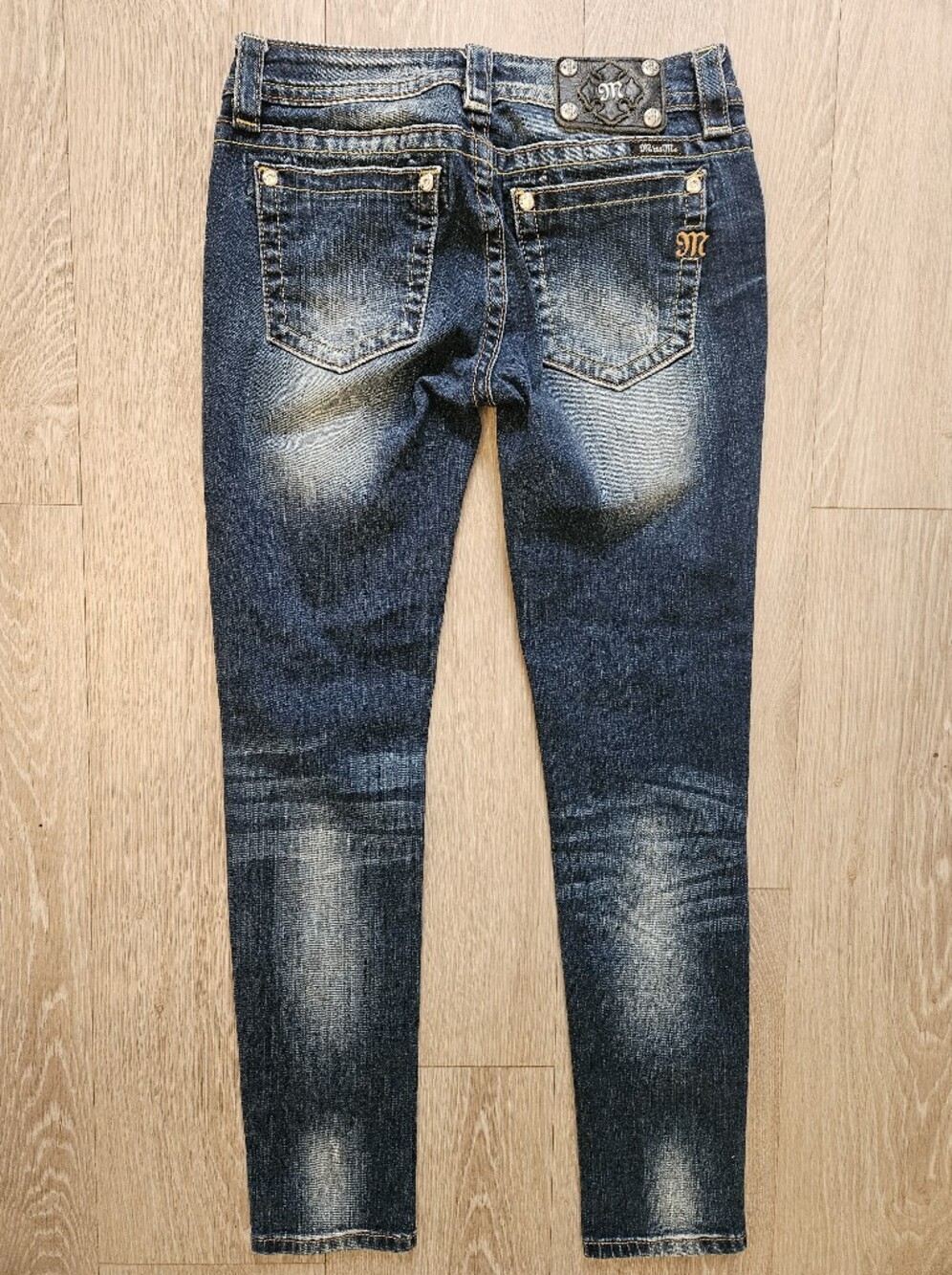 Miss Me Women’s Dark Wash Blue Skinny Jeans - Picture 5 of 6